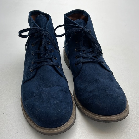 Old Navy Blue Faux Suede Lace Up Casual Chukka Boot Men’s Size 10 - Picture 2 of 10